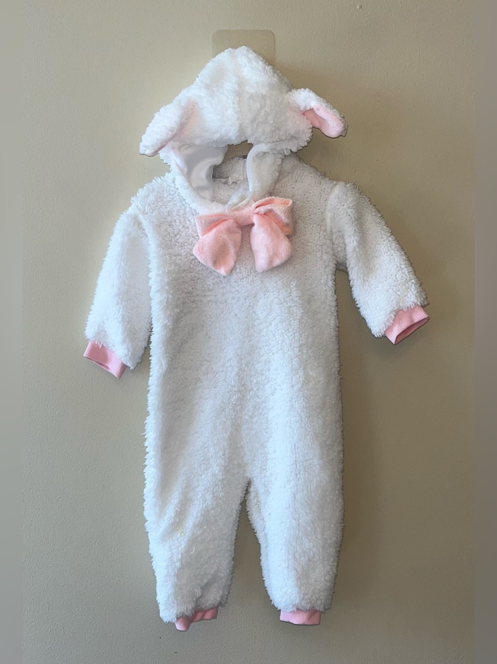 Infant Fleece Sheep Costume 6-9 Month Bodysuit and Hat Halloween Toy Story Bo